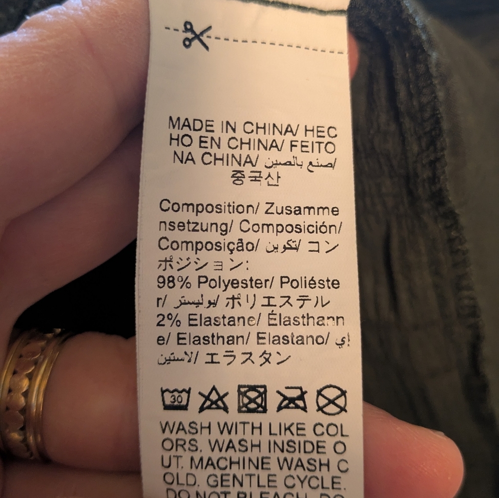 SHEIN Green Smocked Puff Sleeve Midi Dress - Picture 6 of 6